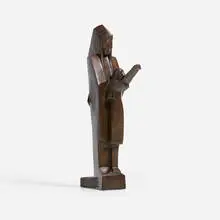 Nakomis (Warrior) by Frank Lloyd Wright, patinated bronze, sold Oct 2025