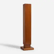 Frank Lloyd Wright, Weed vase, 1953 / 1954, mahogany, painted steel liner