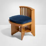 Frank Lloyd Wright, Chair for Tirranna, the John L. Rayward Residence, New Canaan, c. 1955, mahogany, upholstery