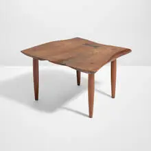 Phillip Lloyd Powell, Occcasional table, c. 1960, American black walnut, ebony