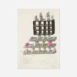 Ettore Sottsass, Feux de ville and monograph, bound printed paper; etching with hand-coloring on paper