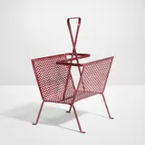 Mathieu Matégot, Magazine rack, c. 1965, perforated and lacquered steel