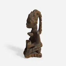 Yoruba, Olumeye figure, c. 1900, carved wood