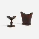 African, Headrests, set of two, carved wood