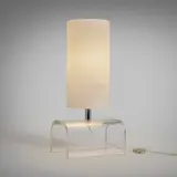 Gio Ponti, Rare table lamp, 1969, acrylic, plastic, chrome-plated brass