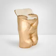 Novello Finotti, Fausto stool, 1972 / 1990, cast bronze, wool