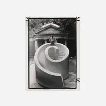 Shigeo Anzai, Isamu Noguchi Venice Biennale 1986, 1986, gelatin silver print with marker