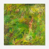 Soumya Netrabile, Morning in the Woods, 2021, oil on canvas