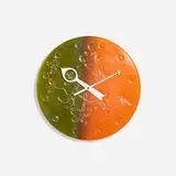 Meridian wall clock by George Nelson & Associates, c. 1965, glazed ceramic, lacquered aluminum, brass, sold Sep 2025