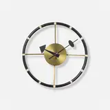 Steering Wheel clock, model 4756 by George Nelson & Associates, 1949, enameled steel, enameled aluminum, brass, vinyl, sold Sep 2025