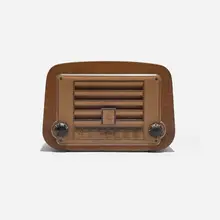 Charles and Ray Eames, Radio, model 578A, 1946, mahogany, plastic, Bakelite