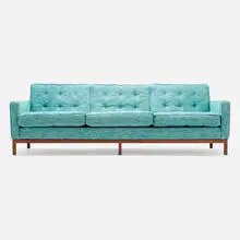 Florence Knoll, Sofa, upholstery, walnut