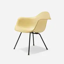 Charles and Ray Eames, DAX, 1950, molded fiberglass with rope edge, enameled steel, rubber