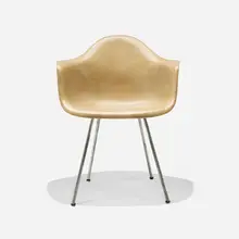 DAX by Charles and Ray Eames, 1950, molded fiberglass with rope edge, zinc-plated steel, rubber, sold Sep 2025