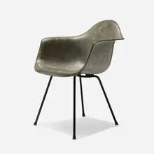 Charles and Ray Eames, DAX, 1950, molded fiberglass with rope edge, enameled steel, rubber