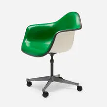 Charles and Ray Eames, DAT, molded fiberglass, vinyl upholstery, enameled steel, aluminum