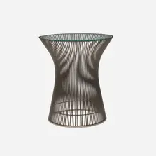 Warren Platner, Occasional table, bronze-plated steel, walnut