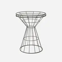 Modern, Occasional table, c. 1960, painted brass-plated steel, glass