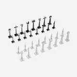 Austin Cox, Chess set, 1962, aluminum, anodized aluminum
