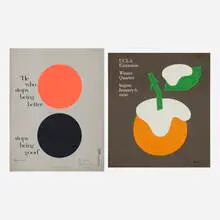 Paul Rand, Collection of two posters, lithograph in colors