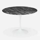 Eero Saarinen, Tulip dining table, model 173M, marble, lacquered aluminum, composite