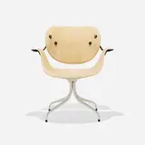 Swag Leg chair, model MAA by George Nelson & Associates, molded fiberglass, lacquered steel, chrome-plated steel, rubber, sold Sep 2025