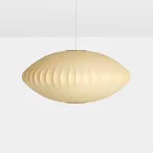 Bubble lamp by George Nelson & Associates, 1952, sprayed fiberglass over metal frame, steel, sold Sep 2025