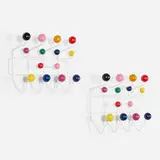 Charles and Ray Eames, Hang-It-All, pair, enameled steel, lacquered wood