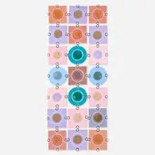 Frances and Michael Higgins, Rondelays, set of twenty-one, c. 1960, fused glass, brass