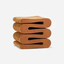 Frank Gehry, Wiggle stool, 1972, laminated cardboard, Masonite