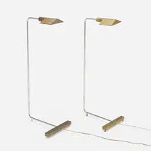 Cedric Hartman, Floor lamp, 1966, chrome-plated brass, brass