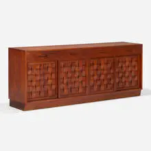Edward Wormley, Cabinet, model 5668, c. 1960, walnut, brass