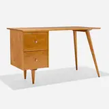 Paul McCobb, Planner Group desk, model 1560, 1953, maple, aluminum