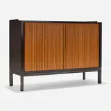 Edward Wormley, Cabinet, mahogany, brass, faux stone laminate