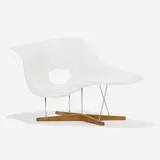 Charles and Ray Eames, La Chaise, lacquered fiberglass, chrome-plated steel, oak