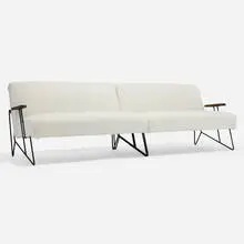 Southern Cross, Sectional sofa, c. 1955, upholstery, enameled steel, walnut