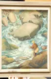 Lee Atkyns, A Time for Fishing, Oil on masonite