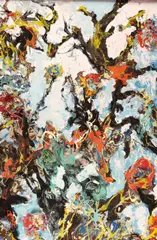 Naomi Lorne, Abstract Composition, Oil on masonite