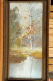 William A. Eyden Jr, Birch Tree in Autumn, Watercolor
