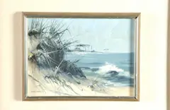 Barclay Sheaks, BLUE DUNE AND BOAT STUDY: TWO WORKS, both signed and dated '70, Acrylic on board