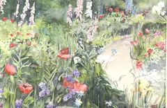 Janet Palmer, Flower Garden, Watercolor