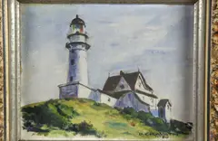 Douglas Cravath, A New York Lighthouse, Oil on board