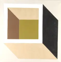 Eileen Toumanoff, Untitled, GEOMETRIC SQUARES: TWO WORKS, oil on canvas