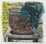 Richard Mock, CHINESE STILL LIFE AND ABSTRACT: TWO WORKS, the first, Handcolored print