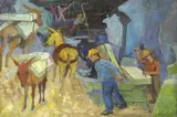 Harry Gottlieb, Dock Workers with Mules