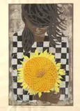 Nakayama Tadashi, RED JACKET and GIRL WITH FLOWER, two woodcuts dated 1957, RED JACKET and GIRL WITH FLOWER, two woodcuts dated 1957, pencil signed Nakayama, float mounted