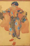 Willy Pogany, Oriental Actor, Watercolor