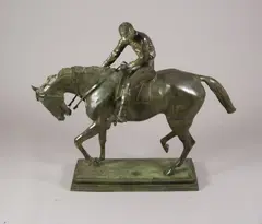 Isidore Bonheur, Untitled, JOCKEY ON HORSEBACK, bronze - Height: 35 1/2 in