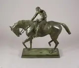 Untitled by Isidore Bonheur, JOCKEY ON HORSEBACK, bronze - Height: 35 1/2 in, sold Mar 2005