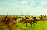 D. Burton, Morning Hunt, Oil on canvas